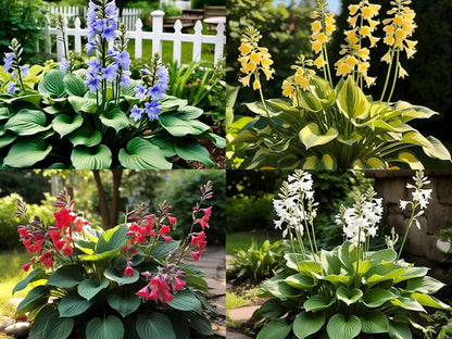 120+ Hosta 'Touch of Class' Mixed Flower Seeds | Blue, Yellow & Green | Easy to Grow | Exotic Garden Flowers | Suitable for All Seasons in India
