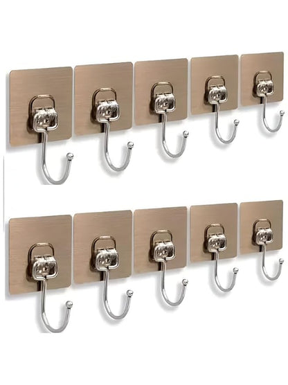 Heavy-Duty Adhesive Wall Hooks – No Drilling, No Damage | Pack of 20