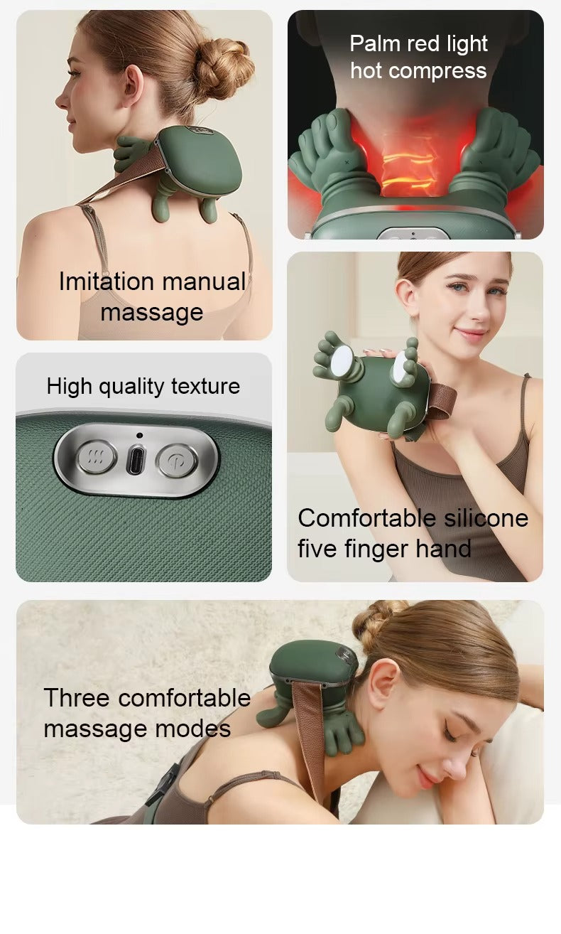 Deep Tissue Neck & Shoulder Massager with Heat | Premium Shiatsu Massage