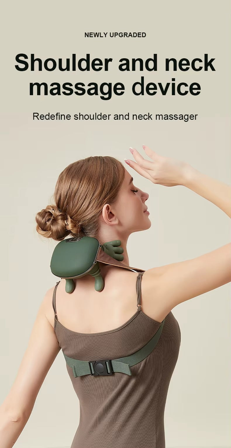 Deep Tissue Neck & Shoulder Massager with Heat | Premium Shiatsu Massage