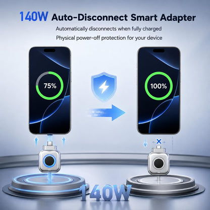 140W USB-C Fast Charging Power Adapter – Compact & Portable