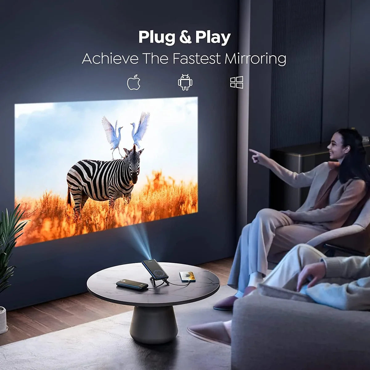 DocoMOi T1 Portable Projector | Compact Size, Cinematic Experience
