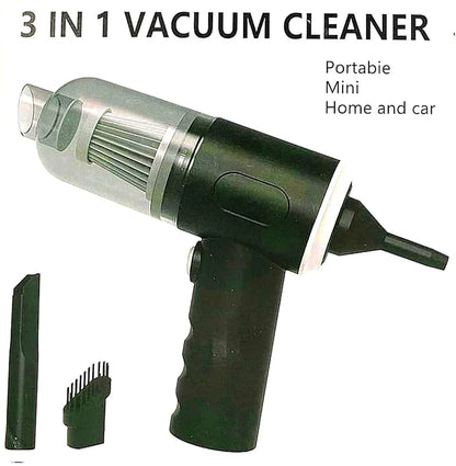 3-in-1 Portable Handheld Vacuum Cleaner & Air Blower – Cordless Mini Cleaner for Car, Home & Keyboard