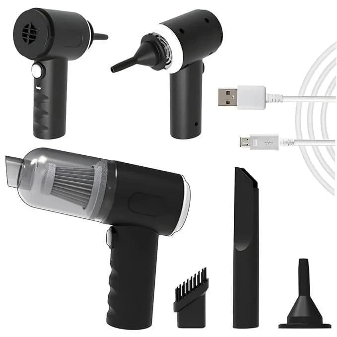 3-in-1 Portable Handheld Vacuum Cleaner & Air Blower – Cordless Mini Cleaner for Car, Home & Keyboard